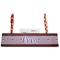 Happy Birthday Red Mahogany Nameplates with Business Card Holder - Straight