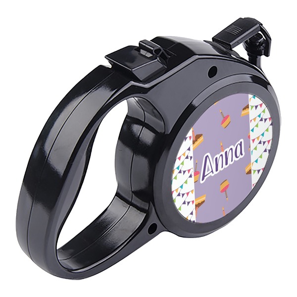 Happy Birthday Retractable Dog Leash - Angle