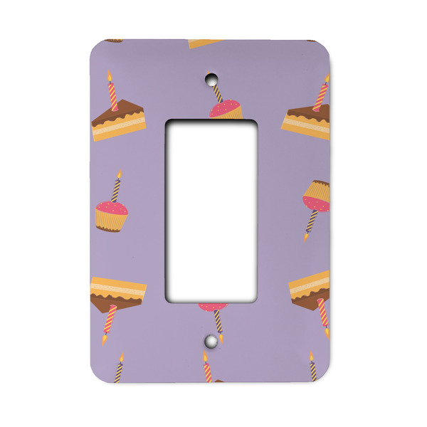 Custom Happy Birthday Rocker Style Light Switch Cover - Single Switch