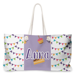 Happy Birthday Large Tote Bag with Rope Handles (Personalized)