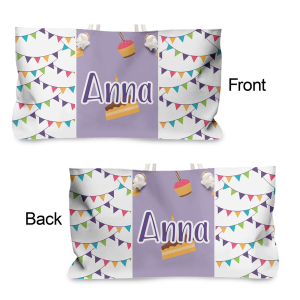 Happy Birthday Large Rope Tote - From & Back View