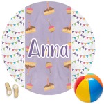 Happy Birthday Round Beach Towel (Personalized)