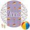 Happy Birthday Round Beach Towel (Personalized)