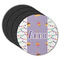 Happy Birthday Round Rubber Backed Coasters - Set of 4 (Personalized)
