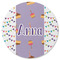 Happy Birthday Round Rubber Backed Coaster (Personalized)