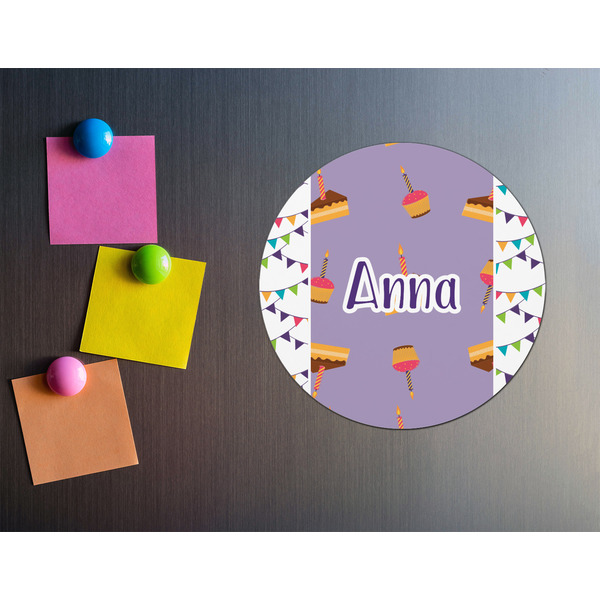 Happy Birthday Round Fridge Magnet - LIFESTYLE