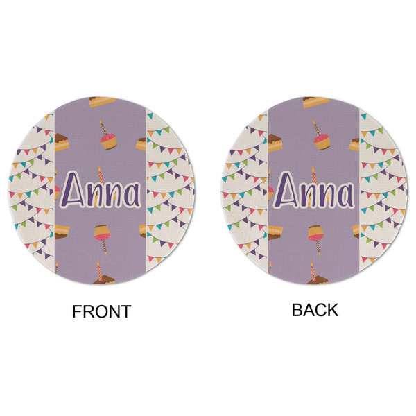 Happy Birthday Round Linen Placemats - APPROVAL (double sided)