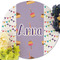 Happy Birthday Round Linen Placemats - Front (w flowers)