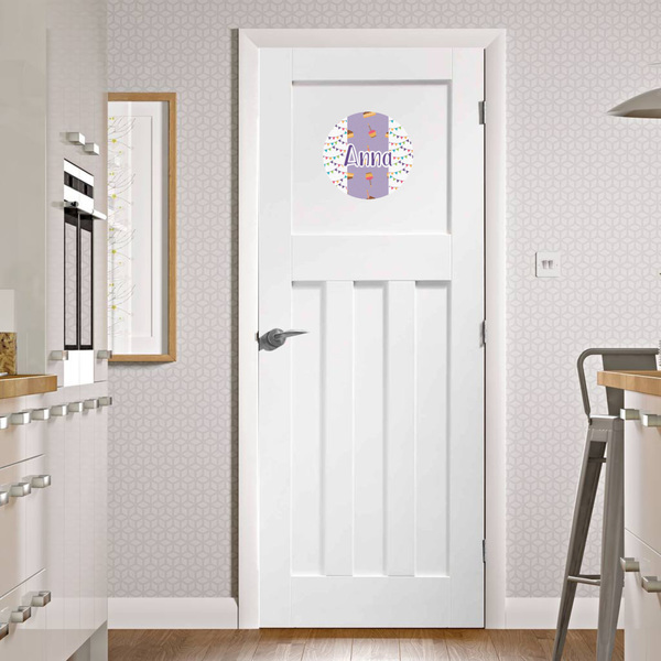 Happy Birthday Round Wall Decal on Door