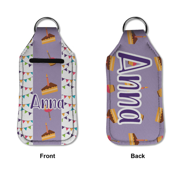 Happy Birthday Sanitizer Holder Keychain - Large APPROVAL (Flat)