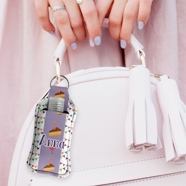 Happy Birthday Sanitizer Holder Keychain - Large (LIFESTYLE)