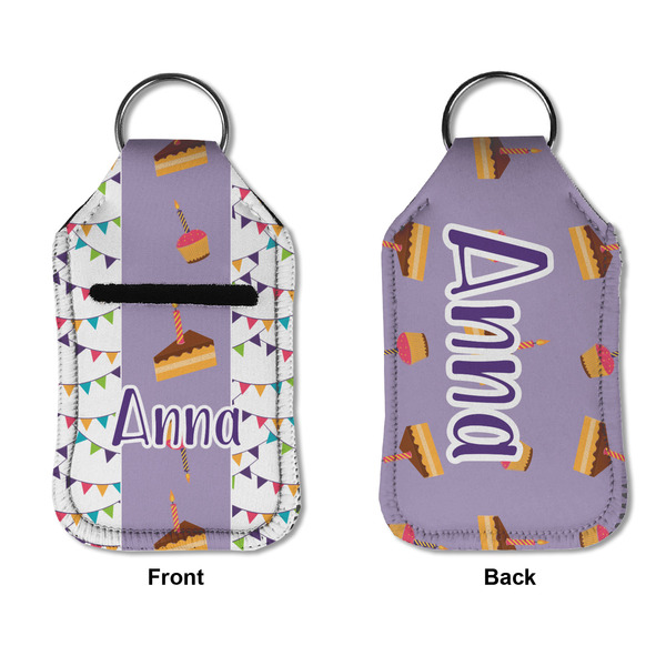 Happy Birthday Sanitizer Holder Keychain - Small APPROVAL (Flat)