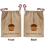 Happy Birthday Santa Sack - Front & Back (Personalized)