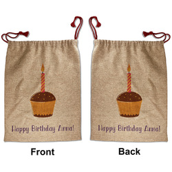 Happy Birthday Santa Sack - Front & Back (Personalized)