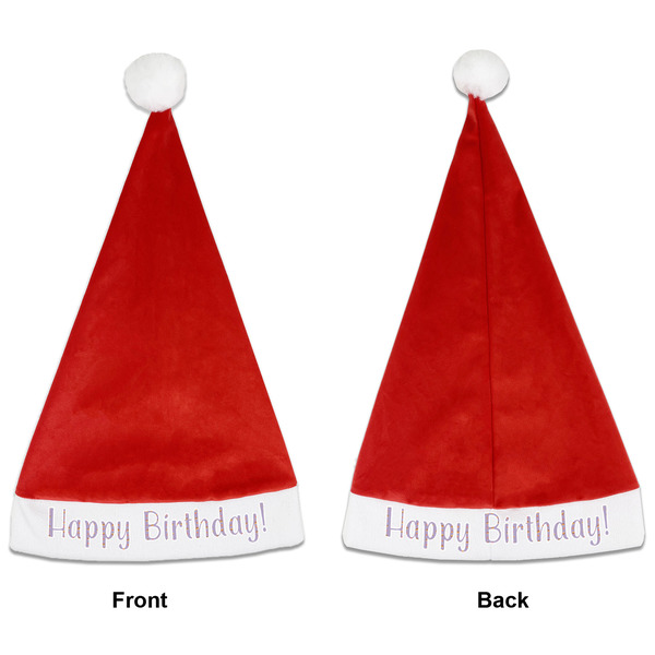 Custom Happy Birthday Santa Hat - Front & Back (Personalized)