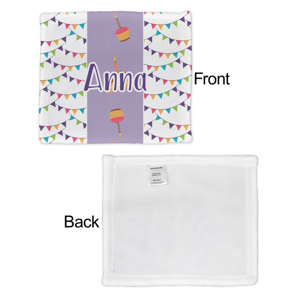 Happy Birthday Security Blanket - Front & White Back View