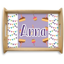 Happy Birthday Natural Wooden Tray - Large (Personalized)