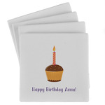 Happy Birthday Absorbent Stone Coasters - Set of 4 (Personalized)