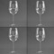 Happy Birthday Set of Four Personalized Wineglasses (Approval)
