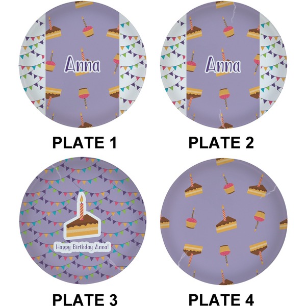 Happy Birthday Set of Lunch / Dinner Plates (Approval)