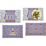 Happy Birthday Set of 4 Glass Rectangular Lunch / Dinner Plate (Personalized)