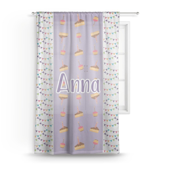 Custom Happy Birthday Sheer Curtain - 50"x84" (Personalized)
