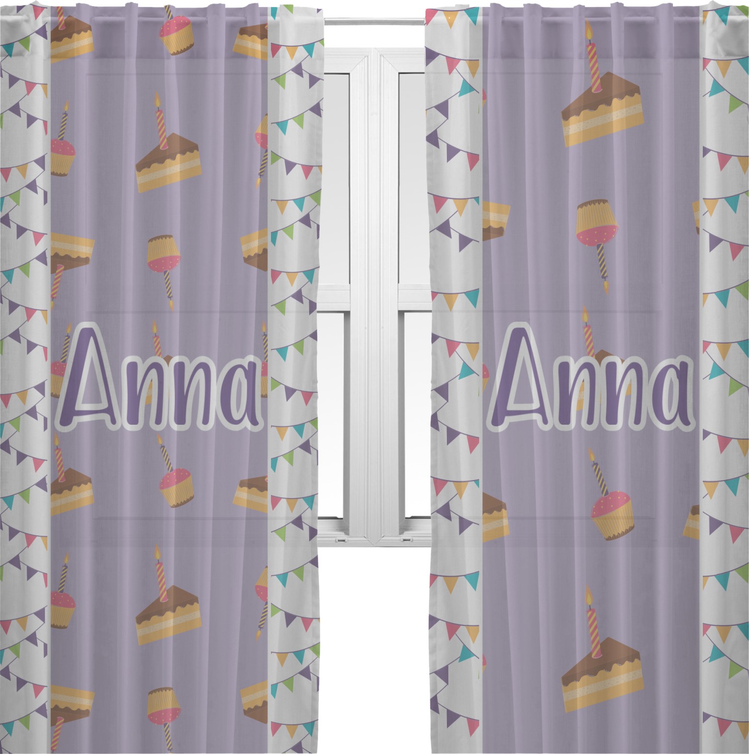 Happy Birthday Sheer Curtains (Personalized) YouCustomizeIt