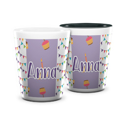 Happy Birthday Ceramic Shot Glass - 1.5 oz (Personalized)