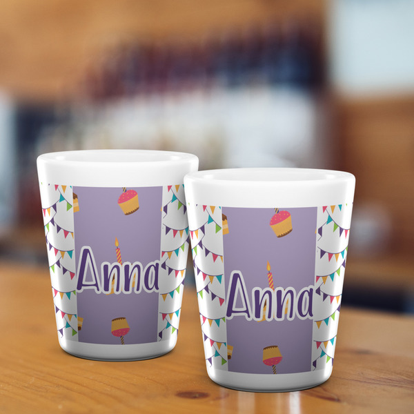 Happy Birthday Shot Glass - White - LIFESTYLE