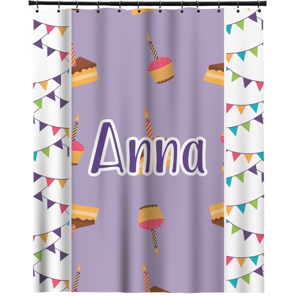 Custom Happy Birthday Extra Long Shower Curtain - 70"x84" (Personalized)