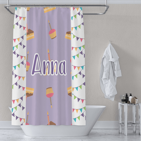 Happy Birthday Shower Curtain Lifestyle