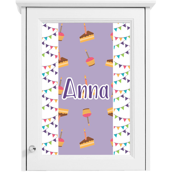 Happy Birthday Single White Cabinet Decal