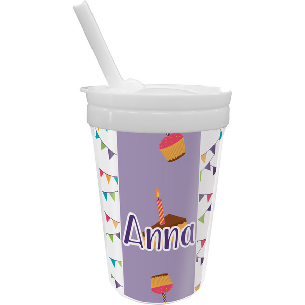 Custom Happy Birthday Sippy Cup with Straw (Personalized)
