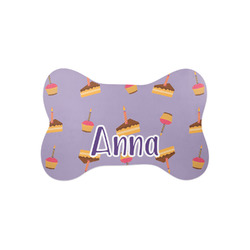 Happy Birthday Bone Shaped Dog Food Mat (Small) (Personalized)