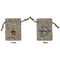 Happy Birthday Small Burlap Gift Bag - Front & Back (Personalized)