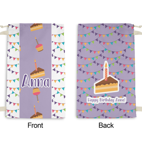 Happy Birthday Small Laundry Bag - Front & Back View