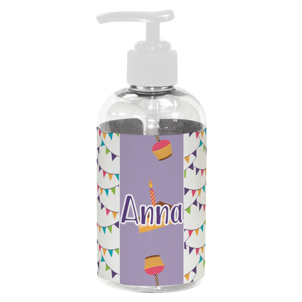 Custom Happy Birthday Plastic Soap / Lotion Dispenser (8 oz - Small - White) (Personalized)