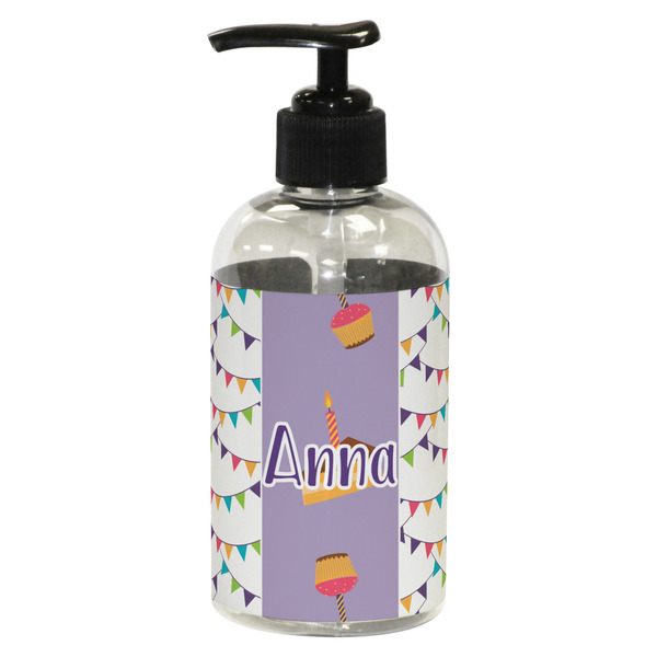 Custom Happy Birthday Plastic Soap / Lotion Dispenser (8 oz - Small - Black) (Personalized)