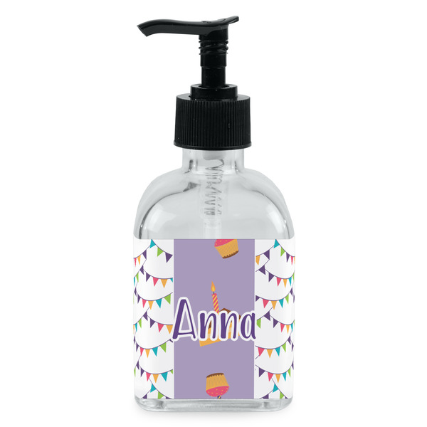 Custom Happy Birthday Glass Soap & Lotion Bottle - Single Bottle (Personalized)