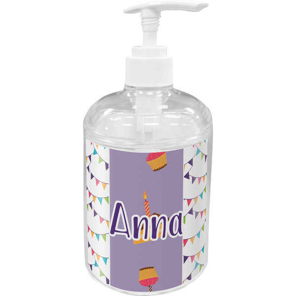 Custom Happy Birthday Acrylic Soap & Lotion Bottle (Personalized)