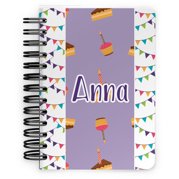 Custom Happy Birthday Spiral Notebook - 5x7 w/ Name or Text