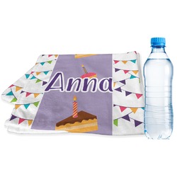 Happy Birthday Sports & Fitness Towel (Personalized)