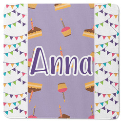 Happy Birthday Square Rubber Backed Coaster (Personalized)
