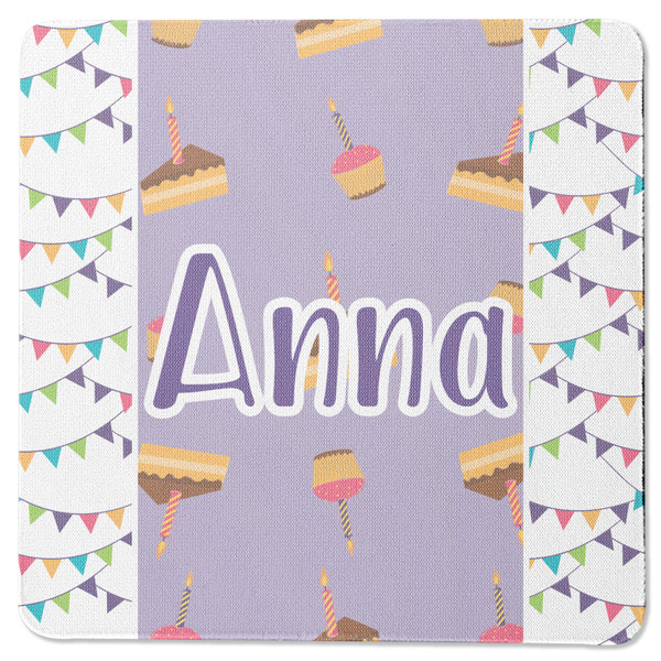 Custom Happy Birthday Square Rubber Backed Coaster (Personalized)