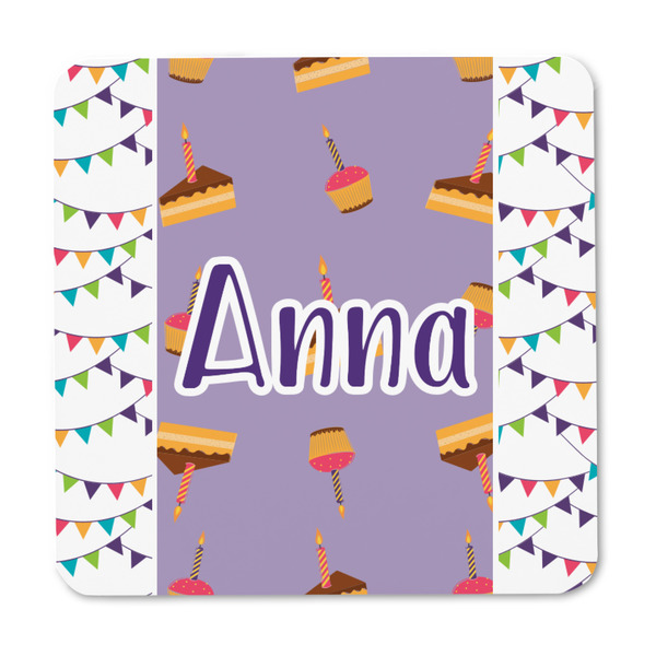 Happy Birthday Square Fridge Magnet - FRONT