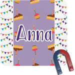 Happy Birthday Square Fridge Magnet (Personalized)