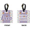 Happy Birthday Square Luggage Tag (Front + Back)