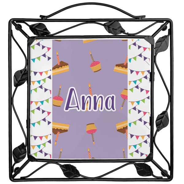 Custom Happy Birthday Square Trivet (Personalized)