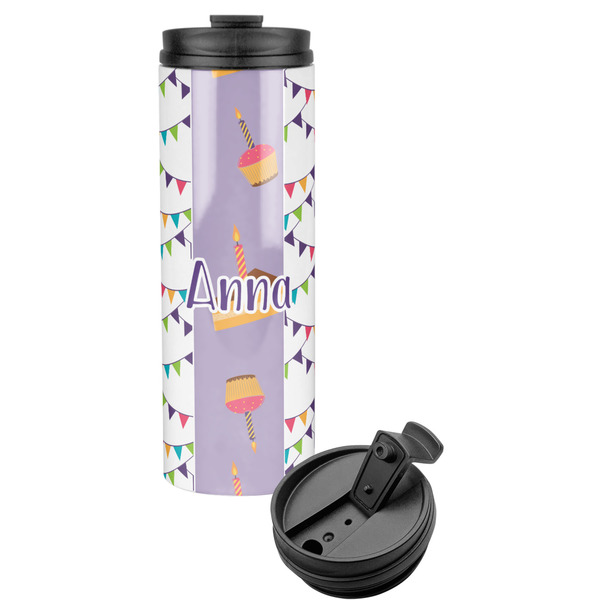 Custom Happy Birthday Stainless Steel Skinny Tumbler (Personalized)