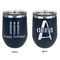 Happy Birthday Stainless Wine Tumblers - Navy - Double Sided - Approval